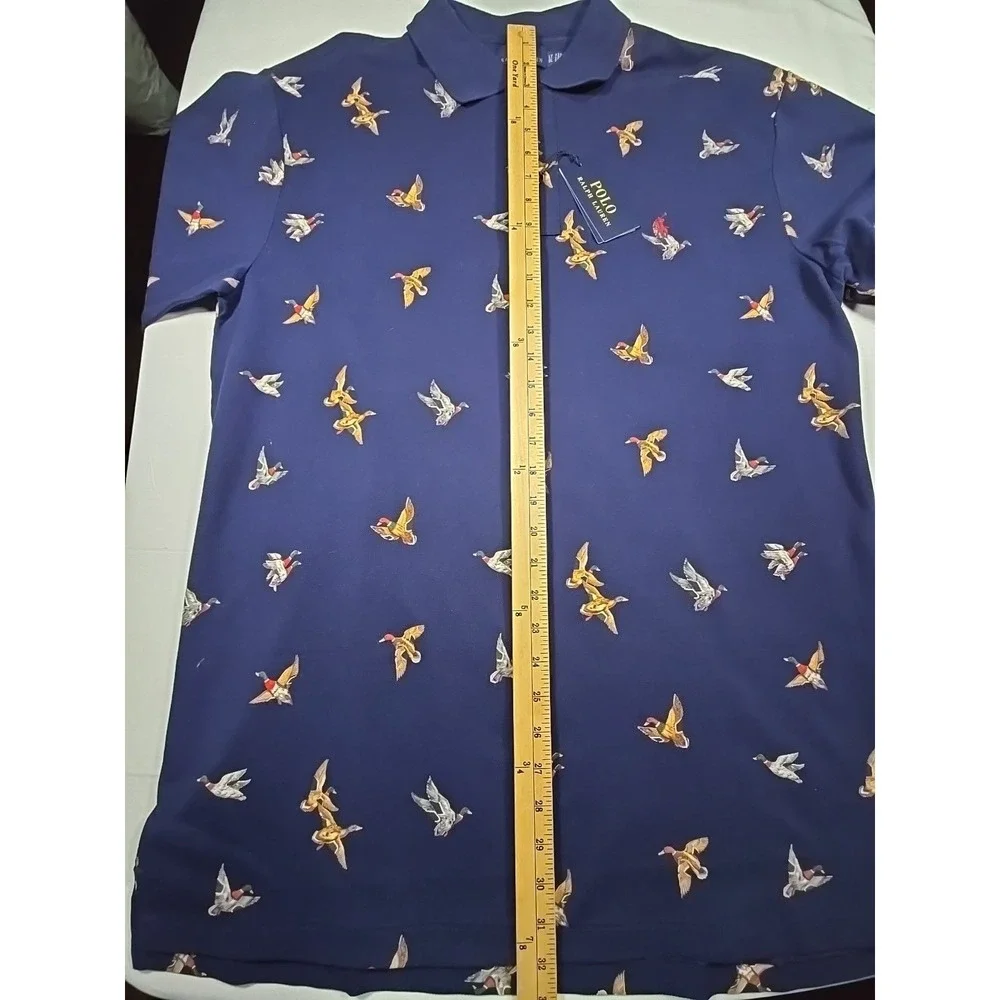 Polo Ralph Lauren Mens Large nwt Tall Short Sleeve Blue‎ Outdoor Ducks Classic